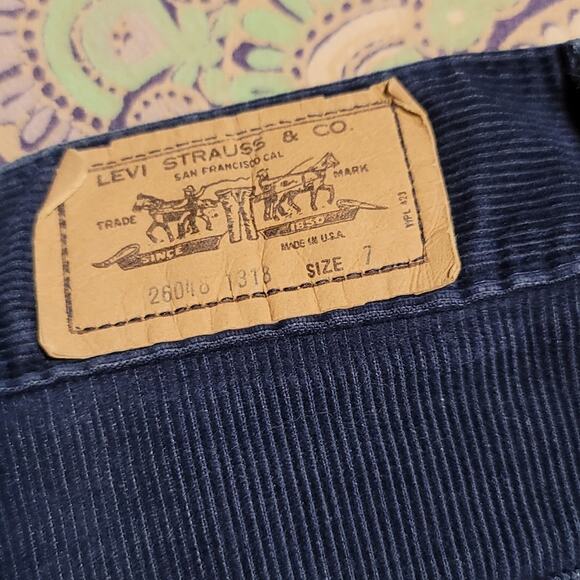 Killer Rare Vintage Style OG Big E Levi's Straight Leg High Waist Corduroy Pants - Picture 3 of 10